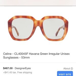 Celine Tortoise Shell Havana Sunglasses